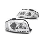 Phares Pour Audi A3 8P Feux Diurnes Tube Light Fond Chromé, Verzenden, Nieuw