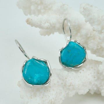 Turquoise - Zilver - Oorbellen - TURCHESE ARIZONA