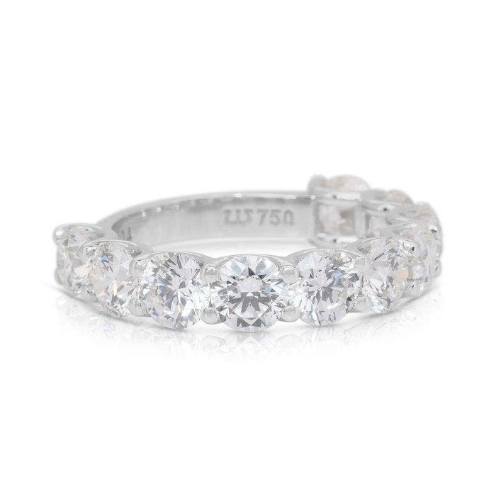 Ring - 18 karaat Witgoud - 4.11ct. tw. Diamant (Natuurlijk), Bijoux, Sacs & Beauté, Bagues