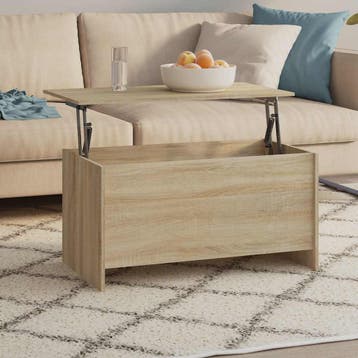 vidaXL Salontafel 102x55,5x52,5 cm bewerkt hout sonoma, Verzenden