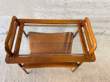 De Baggis - Ico Parisi - Table basse - Noyer - Porte-revues, Antiek en Kunst