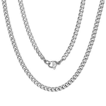 Fako Bijoux - Schakelketting Staal - RVS - Gourmette - Cuban, Verzenden, Nieuw
