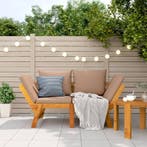 vidaXL Tuinbank met kussens 2-in-1 massief acaciahout, Verzenden