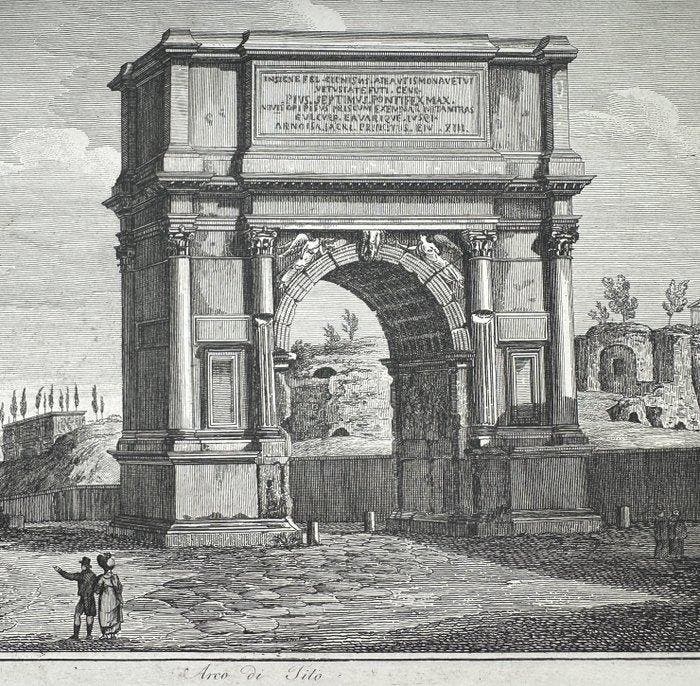 Giovanni Battista Piranesi (1720-1778) - Arco di Tito, Antiek en Kunst, Antiek | Overige Antiek