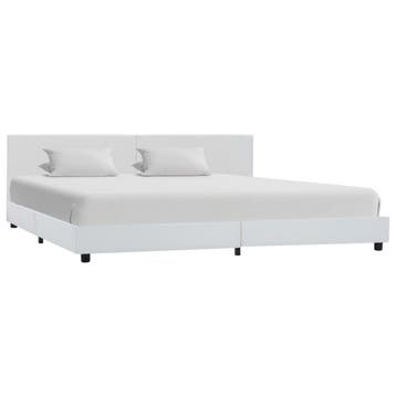 vidaXL Bedframe kunstleer wit 180x200 cm, Huis en Inrichting, Slaapkamer | Bedden, Verzenden, Nieuw