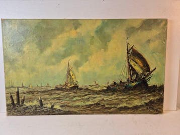 Wim Bos (1906-1974) - Botter op stoom