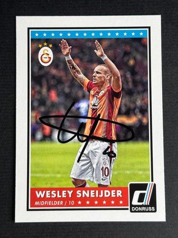 2015 Panini Donruss Wesley Sneijder 36 Gesigneerde kaart - 1, Nieuw