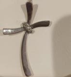 Collier avec pendentif - 18 carats Or blanc - Diamant, Bijoux, Sacs & Beauté