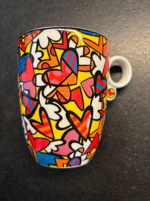Romero Britto (1963) - Set Tasse & Espressotasse „ALL WE, Antiek en Kunst, Kunst | Designobjecten