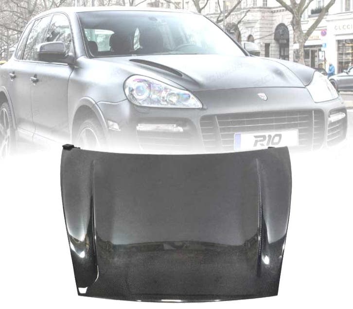 CAPOT PORSCHE CAYENNE 02-08 AVEC PRISE DAIR CARBONE, Auto-onderdelen, Carrosserie, Verzenden