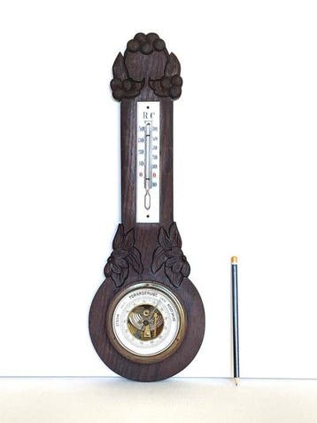 Baromètre - Bois - Jugendstil / Art nouveau, Antiquités & Art