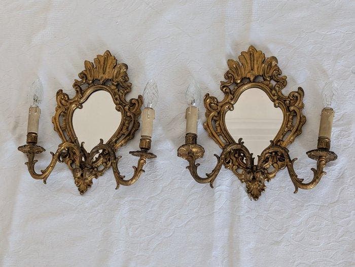Wandkandelaar - Brons, Antiquités & Art, Antiquités | Autres Antiquités