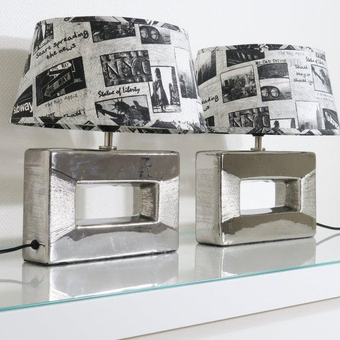 Riviéra Maison - Set Hoogglans Tafellampen - Lampe de table, Antiek en Kunst, Kunst | Designobjecten