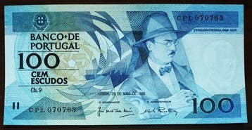 Portugal. - 10 x 100 Escudos - 1965/1988 - 1 de Substituição