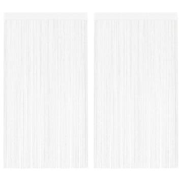 vidaXL Draadgordijnen 2 st 140x250 cm wit, Huis en Inrichting, Verzenden, Nieuw