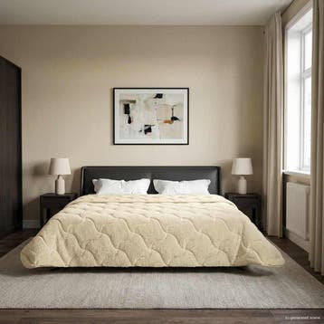 vidaXL Zomer Deken Crème 200 x 240 cm Microvezel en Teddy, Verzenden