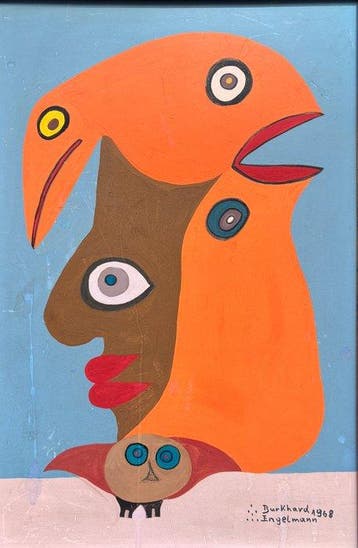 Burkhard Engelmann (1944-2004) - Portrait - Art Brut (vendu