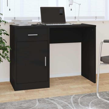 vidaXL Bureau met kast en lade 100x40x73 cm bewerkt hout, Huis en Inrichting, Verzenden, Nieuw