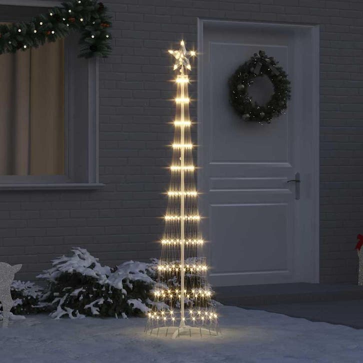 vidaXL LED kerstboom met 230 LED Warmwit 51 x 51 x 190 cm, Divers, Noël, Envoi