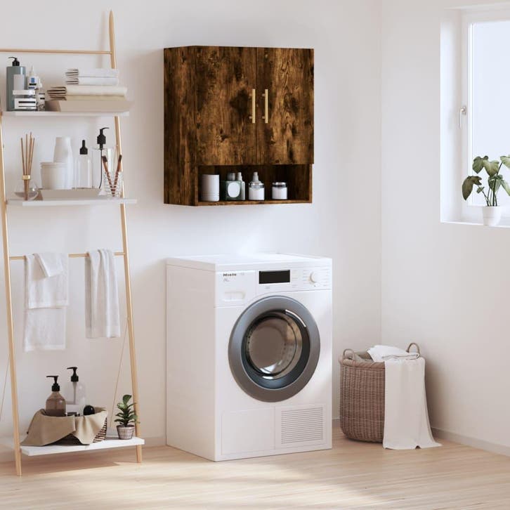 vidaXL Wandkast 60x31x70 cm bewerkt hout gerookt, Huis en Inrichting, Kasten | Overige, Nieuw, Verzenden