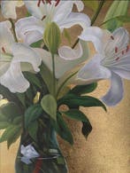 Le Van H (1972) - Les fleurs de Lys 80 60 cm.