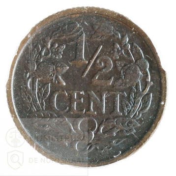 Nederland. Wilhelmina. 1/2 Cent 1930 in PCGS slab MS65