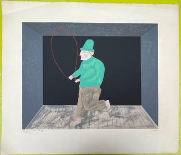 Benjamin Levy ( 1940-2010) - Personnage au cerceau dans un
