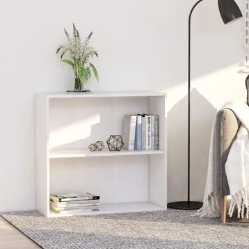 vidaXL Boekenkast 80x30x76,5 cm bewerkt hout wit, Verzenden, Nieuw