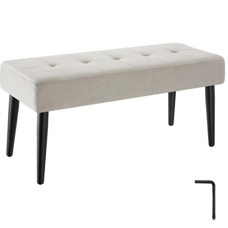 tectake Bankje Glora, gestoffeerd, met stikpatroon, draagkra, Animaux & Accessoires, Maisons pour chiens, Envoi