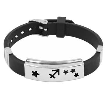 Fako Bijoux - Armband - RVS Siliconen - Sterrenbeeld -, Handtassen en Accessoires, Verzenden, Nieuw