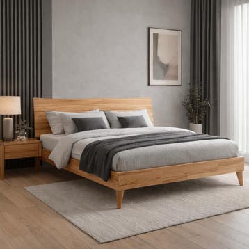 Forestales Astoria Oak Kernbeuken Houten Bed - 160 x 210, Nieuw