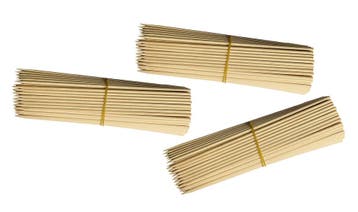 Set van 750 houten stokjes (3 mm x 18 cm, berkenhout, punti, Verzenden