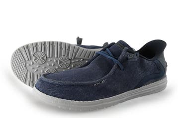 Skechers Instappers in maat 43 Blauw, Vêtements | Hommes, Chaussures, Verzenden, Overige typen