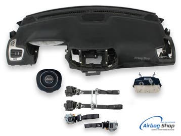 Airbag set Dashboard zwart speaker Jeep Compass (2016-...), Gebruikt, Jeep