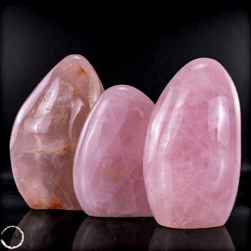 Rozenkwarts vrije-vorm set – Elegant trio uit zacht roze