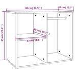 vidaXL Kledingkast 80x40x65 cm bewerkt hout wit, Verzenden, Nieuw