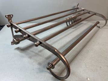 Kapstok - Vintage Art Deco Treinkapstok / Bagagerek (Metaal), Antiek en Kunst