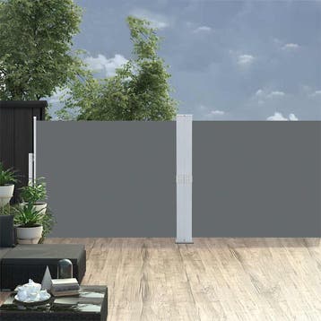 vidaXL Tuinscherm uittrekbaar 140x1200 cm antraciet, Verzenden