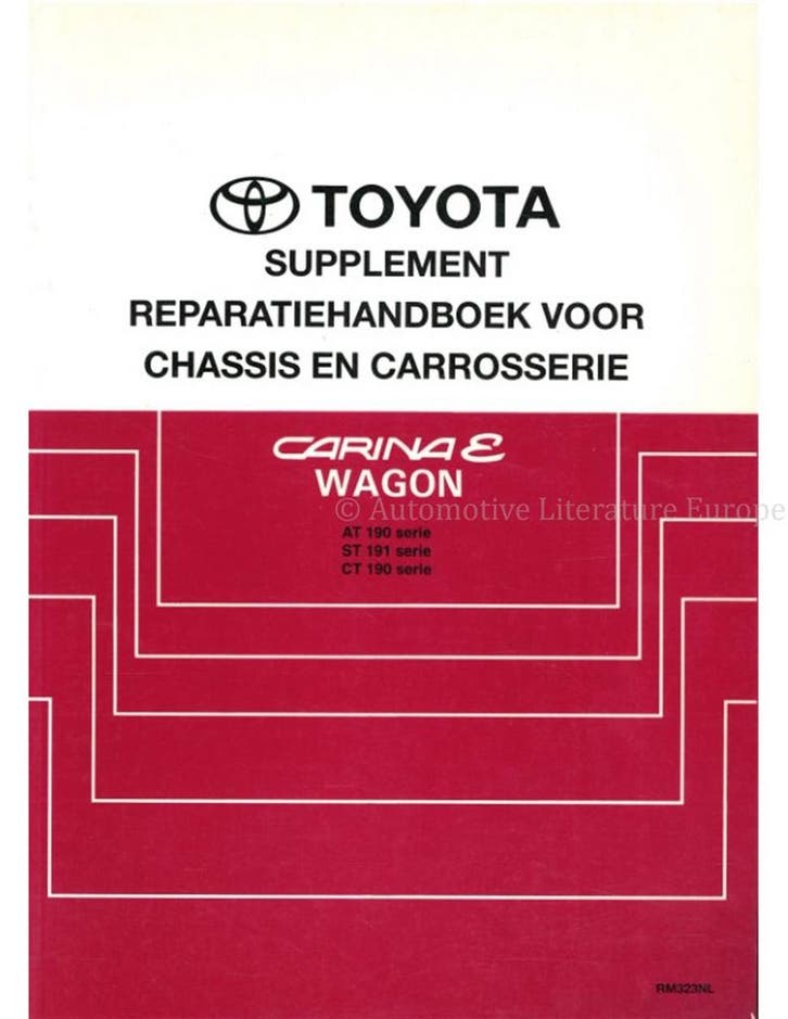 1993 TOYOTA CARINA E WAGON (SUPPLEMENT) CHASSIS EN, Autos : Divers, Modes d'emploi & Notices d'utilisation
