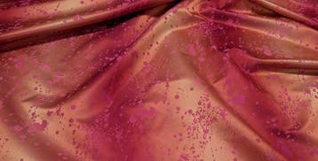 Spettacolare Tessuto San Leucio – Fucsia Magenta e Rame –