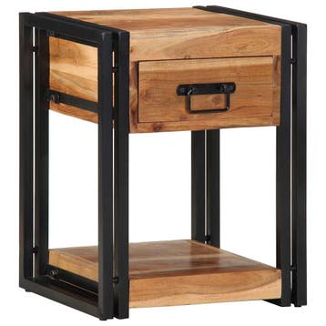 vidaXL Nachtkastje 2 st Bruin 40 x 35 x 50 cm Massief Acacia, Verzenden, Nieuw