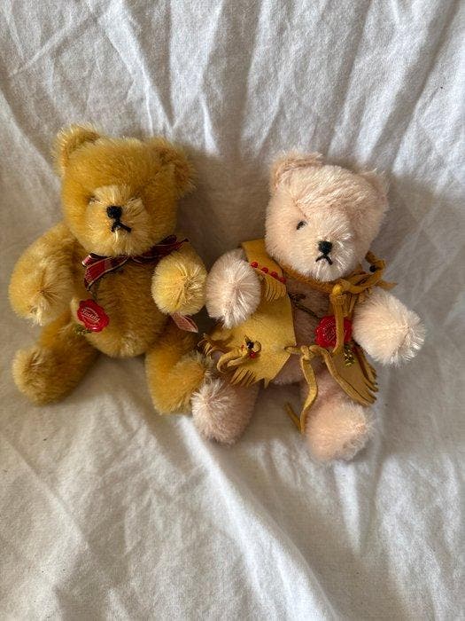 Hermann Teddy Original - Teddybeer Zwei Teddybären 17 cm -, Antiek en Kunst, Antiek | Speelgoed