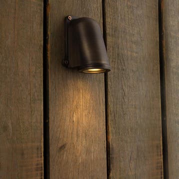 Wandverlichting modern Pilot Muurlamp Brons Downlighter, Verzenden