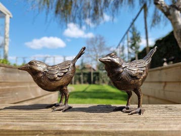 Beeldje - A pair of birds - Brons, Antiek en Kunst