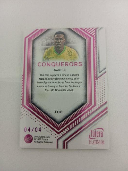 Futera Gabriel Patch /4 Game Worn Patc - 1 Card - Excellent, Collections, Autocollants