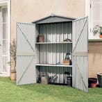 vidaXL Tuinschuur 116x45x175 cm gegalvaniseerd staal grijs, Tuin en Terras, Verzenden, Nieuw