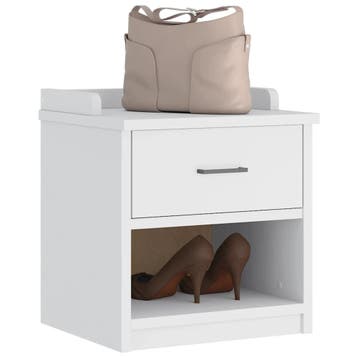 vidaXL Gangbankje SANDNES wit 45x40x50 cm massief grenenhout, Verzenden, Nieuw