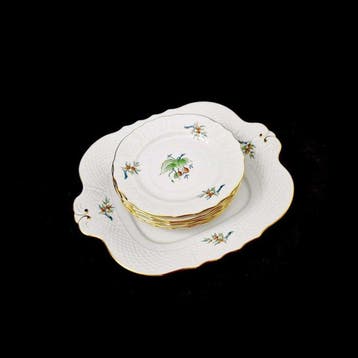 Herend - Dessertservies (7) - Porselein - Roccaile