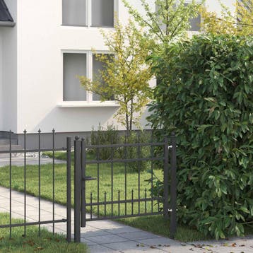 vidaXL Hekpoort HORST 100 x 75 cm Metaal Zwart, Tuin en Terras, Tuinpoorten, Verzenden, Nieuw