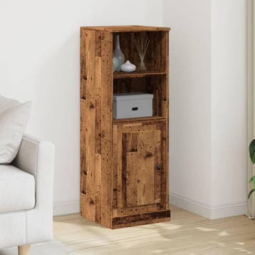 vidaXL Hoge kast 36x35,5x103,5 cm bewerkt hout oud, Verzenden, Nieuw